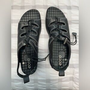 Ecco Jab Toggle Lace Gladiator Sandal in Black US Size 9/9.5, EUR Size 40